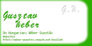 gusztav weber business card