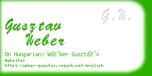 gusztav weber business card